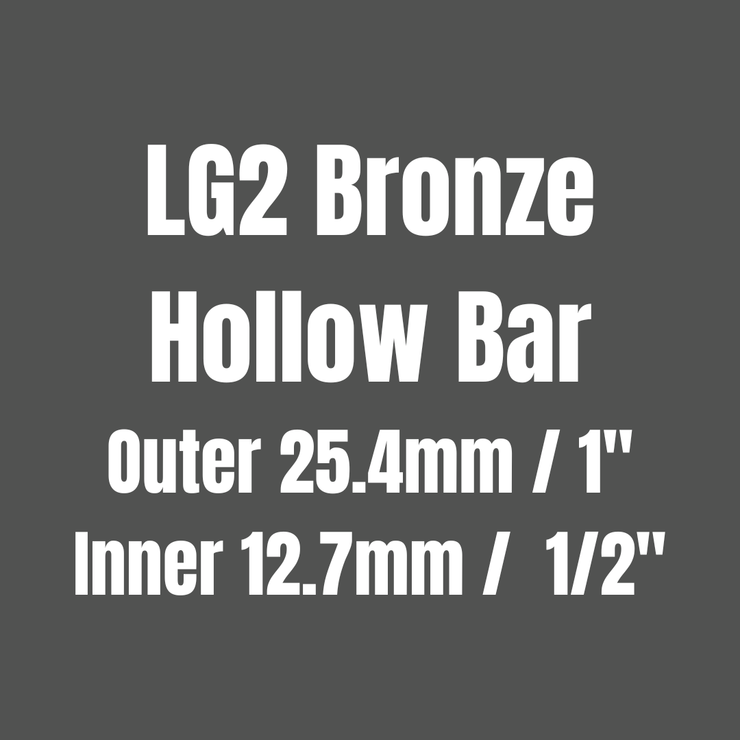 Bronze LG2 Hollow Round Bar 25.4x12.7mm