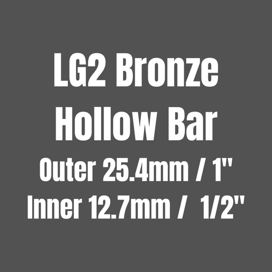 Bronze LG2 Hollow Round Bar 25.4x12.7mm