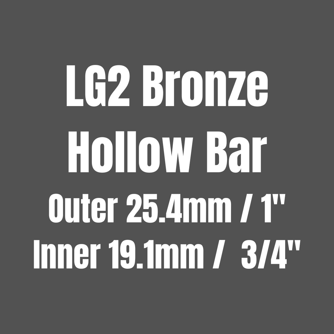 Bronze LG2 Hollow Round Bar 25.4x19.1mm