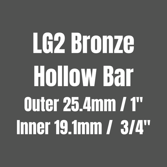 Bronze LG2 Hollow Round Bar 25.4x19.1mm