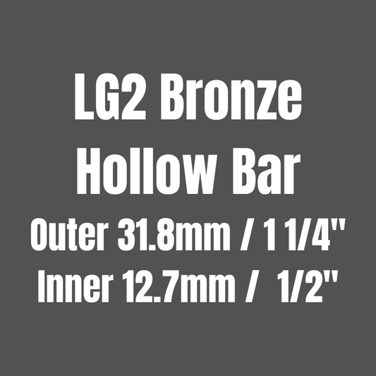 Bronze LG2 Hollow Round Bar 31.8x12.7mm