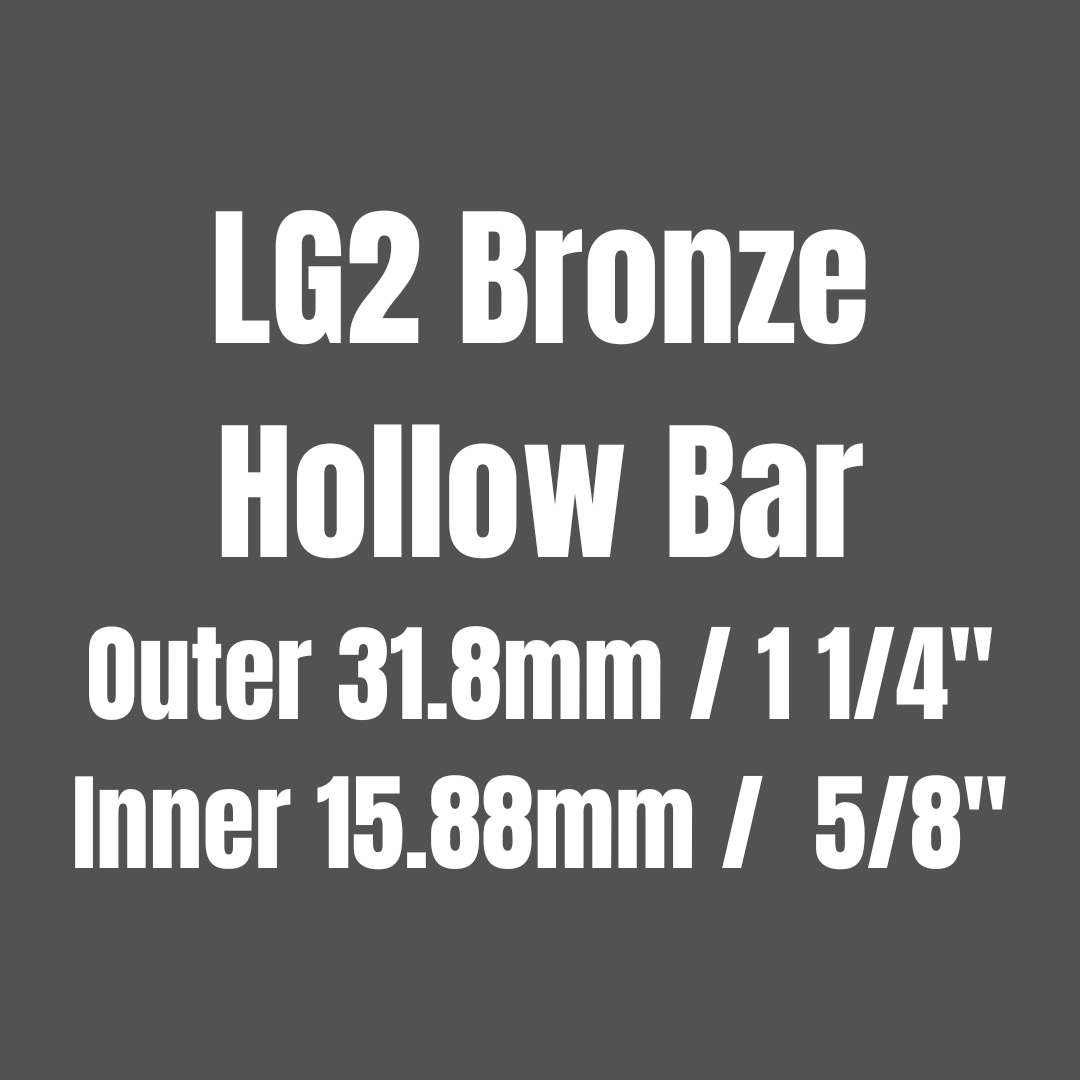 Bronze LG2 Hollow Round Bar 31.8x15.8mm