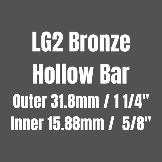 Bronze LG2 Hollow Round Bar 31.8x15.8mm