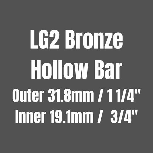Bronze LG2 Hollow Round Bar 31.8x19.1mm