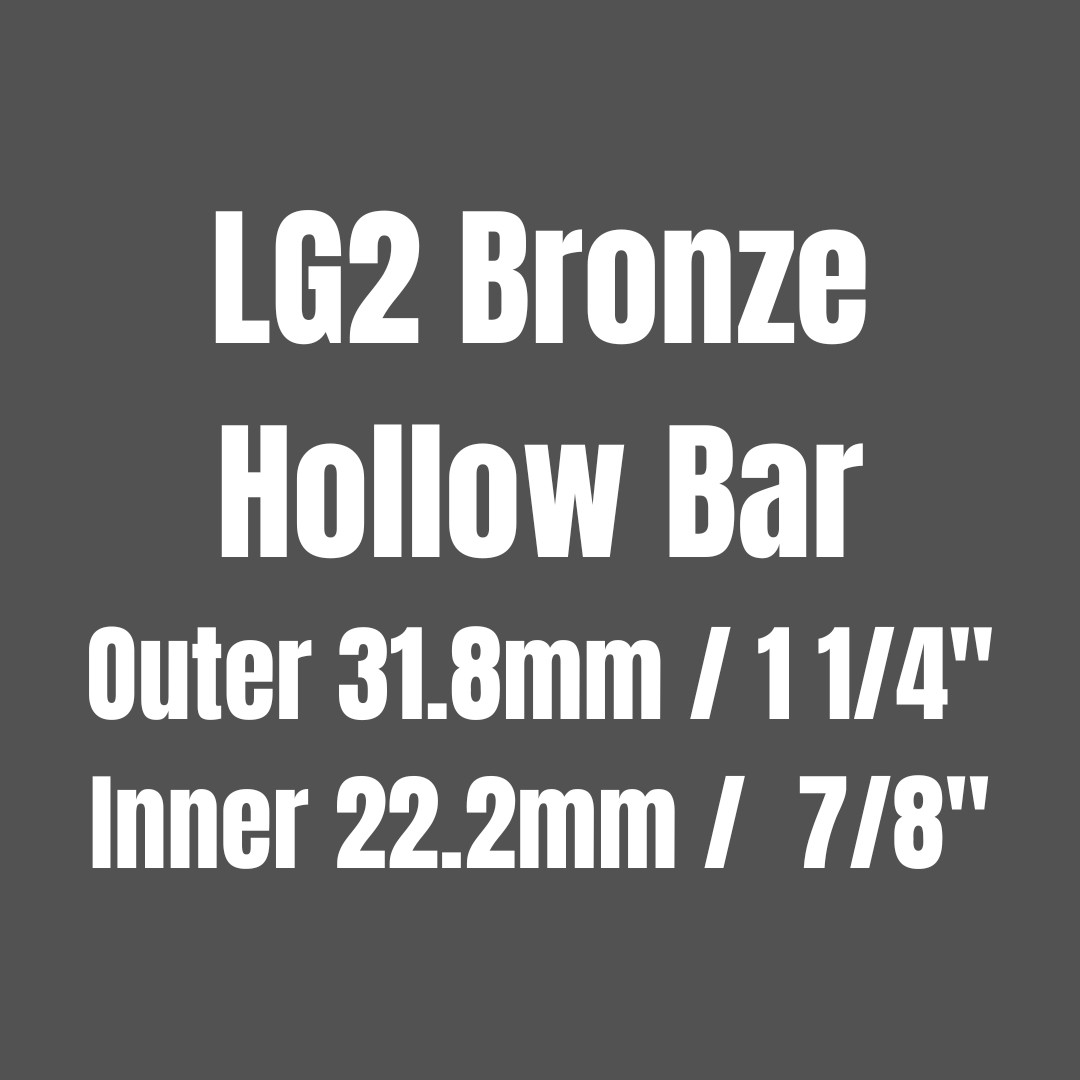 Bronze LG2 Hollow Round Bar 31.8x22.2mm