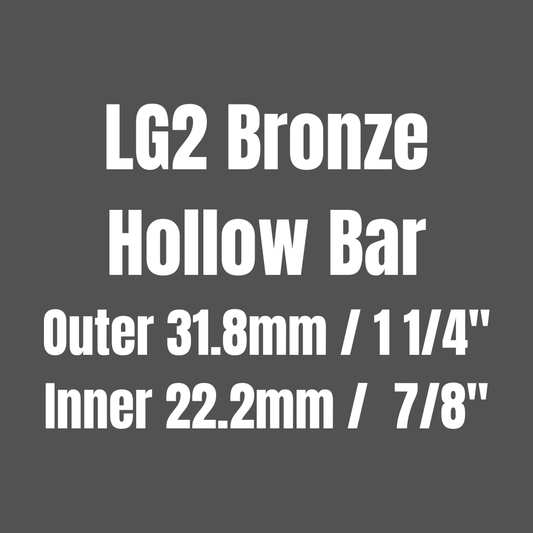 Bronze LG2 Hollow Round Bar 31.8x22.2mm