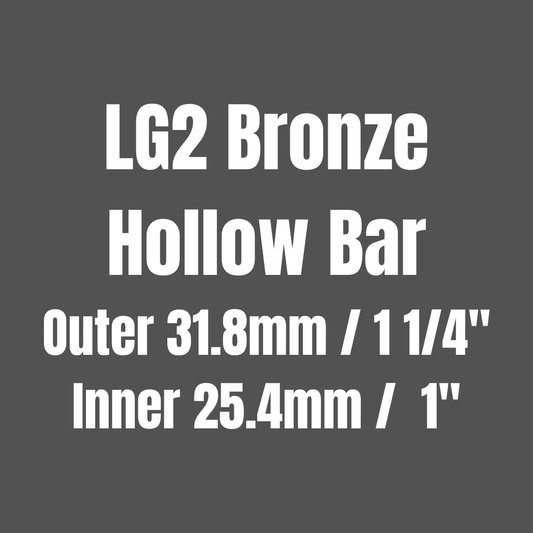 Bronze LG2 Hollow Round Bar 31.8x25.4mm