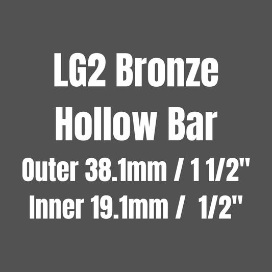 Bronze LG2 Hollow Round Bar 38.1x19.1mm