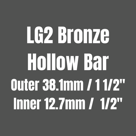 Bronze LG2 Hollow Round Bar 38.1x12.7mm