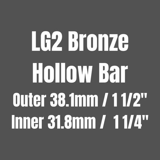 Bronze LG2 Hollow Round Bar 38.1x31.8mm