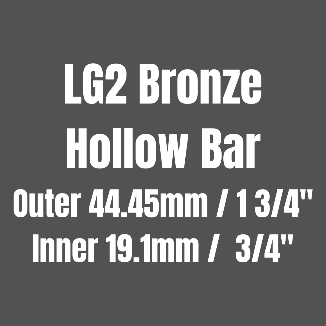 Bronze LG2 Hollow Round Bar 44.45x19.1mm