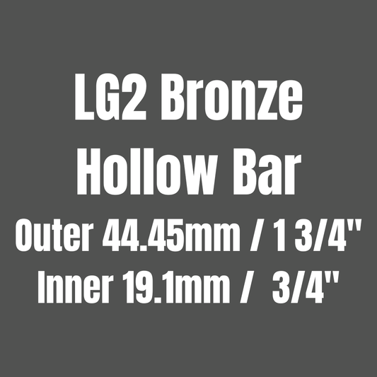 Bronze LG2 Hollow Round Bar 44.45x19.1mm