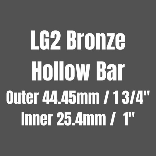 Bronze LG2 Hollow Round Bar 44.45x25.4mm