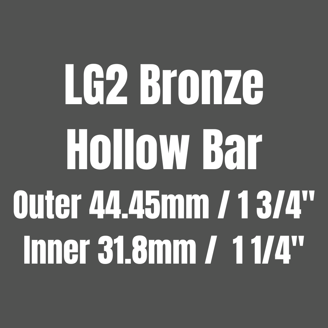 Bronze LG2 Hollow Round Bar 44.45x31.8mm