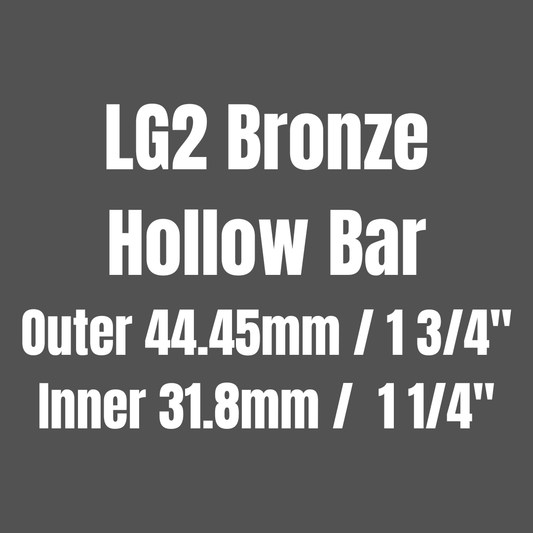 Bronze LG2 Hollow Round Bar 44.45x31.8mm