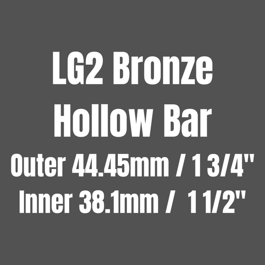 Bronze LG2 Hollow Round Bar 44.45x38.1mm