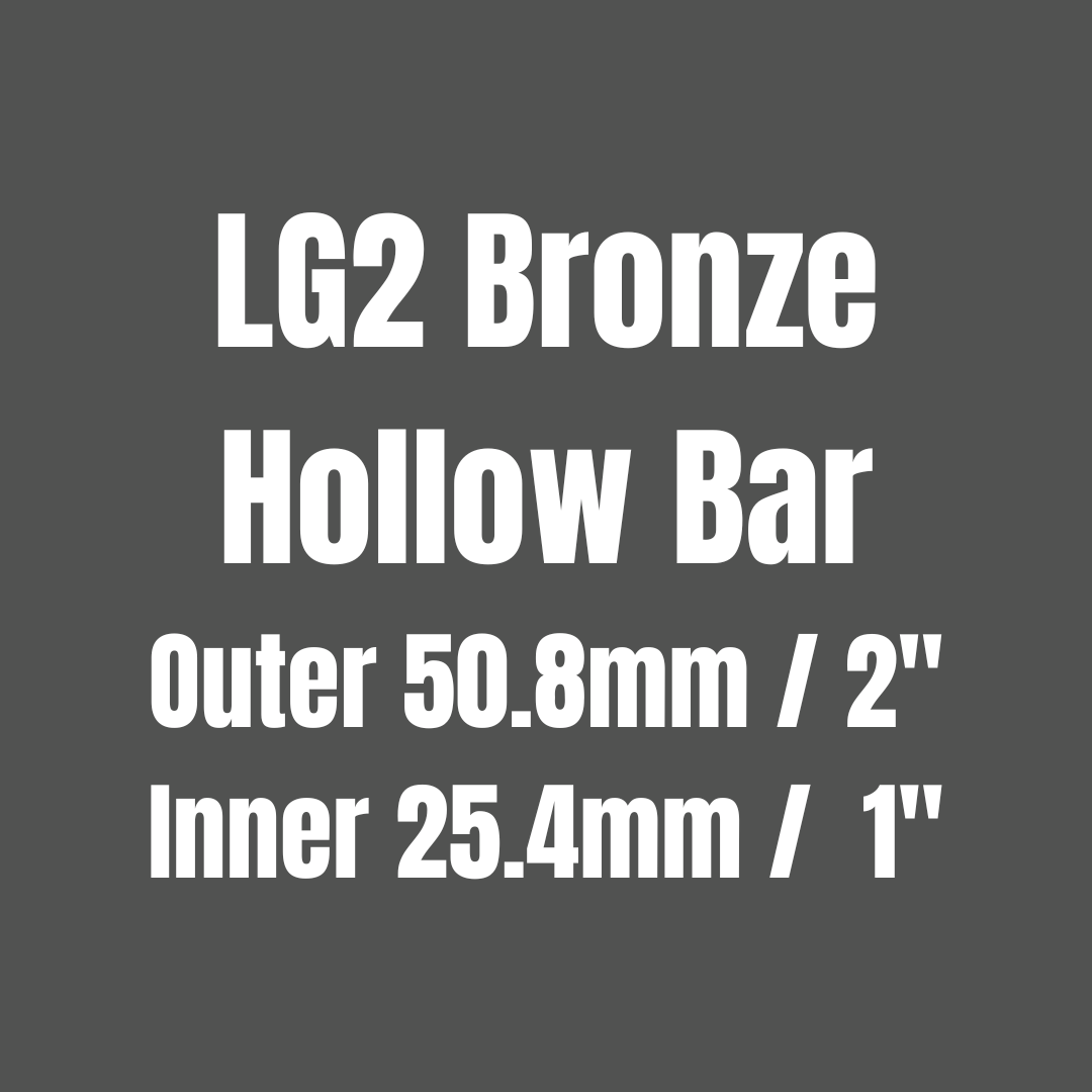 Bronze LG2 Hollow Round Bar 50.8x25.4mm