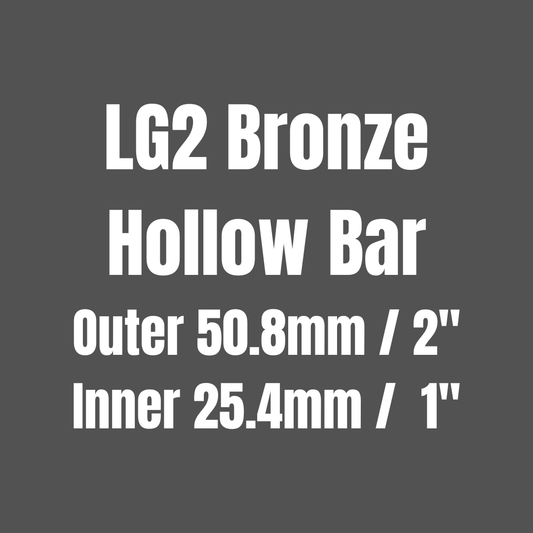 Bronze LG2 Hollow Round Bar 50.8x25.4mm
