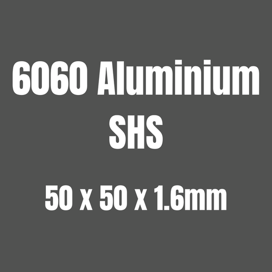 Aluminium 6060 SHS 50x50x1.6mm