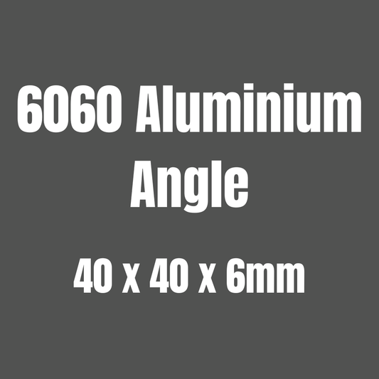 Aluminium 6060 angle 40x40x6mm