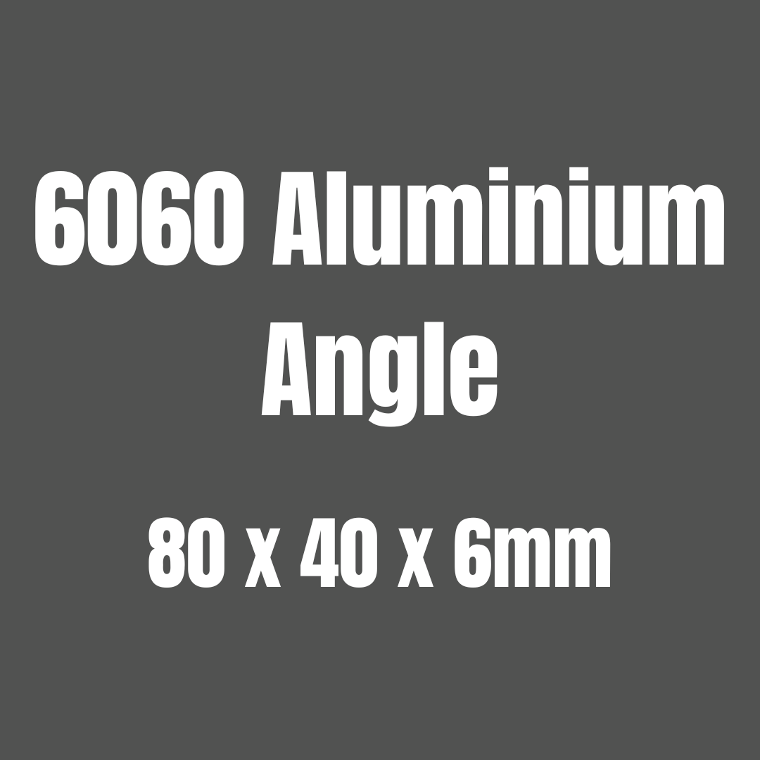 Aluminium 6060 angle 80x40x6mm