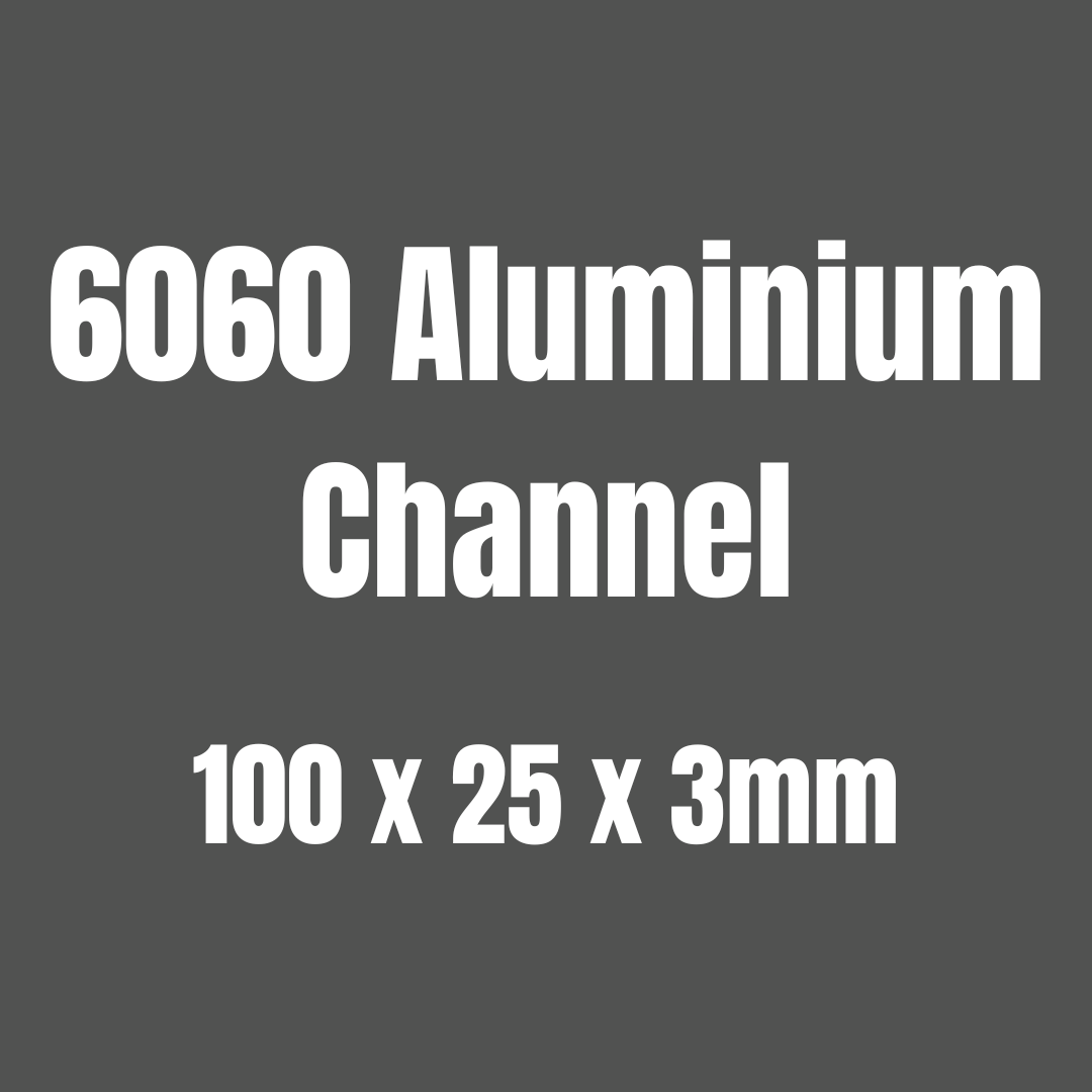 Aluminium 6060 Channel 100x25x3mm