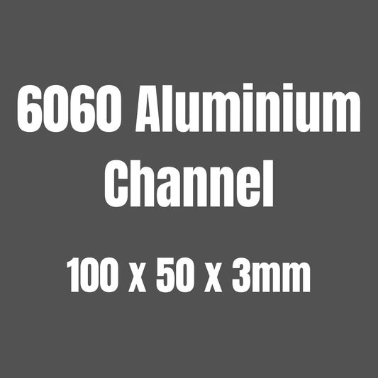 Aluminium 6060 Channel 100x50x3mm