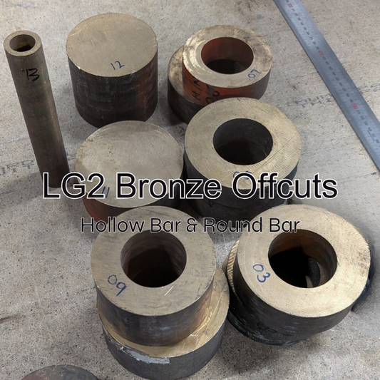 Bronze LG2 Offcut Grade LG2 | 57.15mm OD x 25.4mm ID x 38mm
