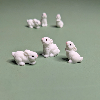 Mini Rabbit Terrarium Decoration